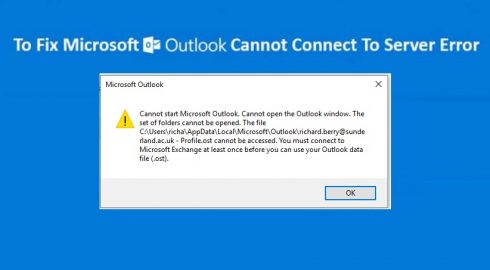 Fix Outlook Cannot Connect to Server Issue [Solved]