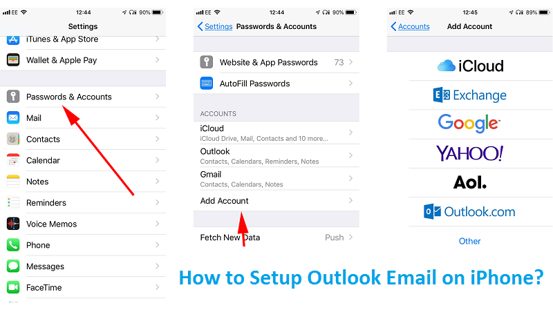 Setup Outlook Email on iPhone