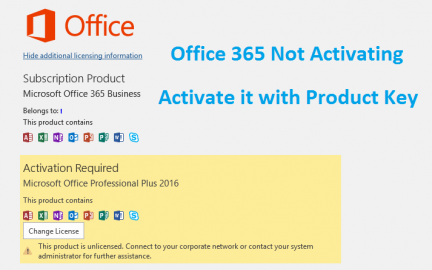 Office 365 Not Activating | Activate it with Product Key