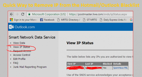 Quick Way to Remove IP from the Hotmail/Outlook Blacklist