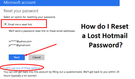 How do I Reset a Lost Hotmail Password?