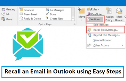 How to Recall an Email in Outlook Desktop Client and Web