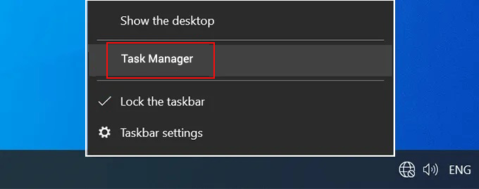 Choose Task Manager