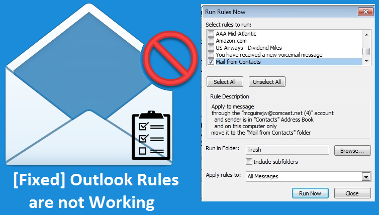 outlook-rules-are-not-working